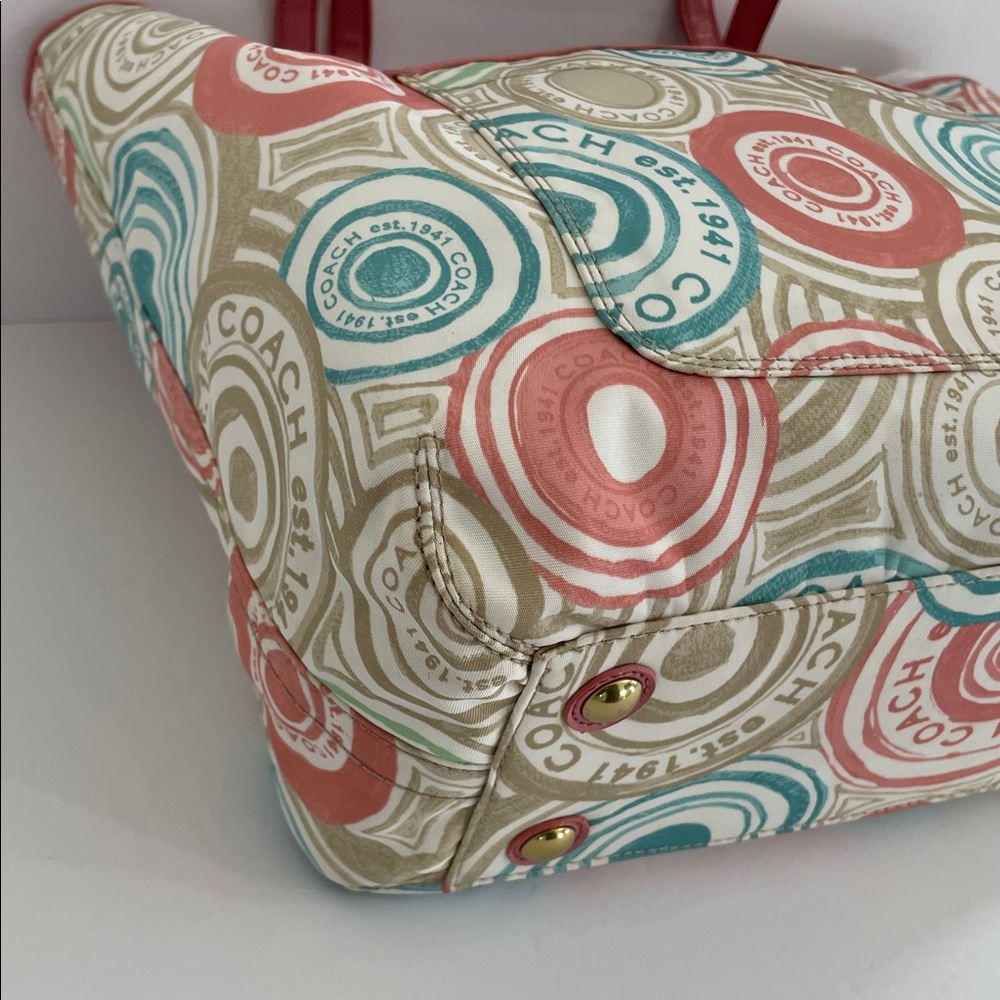 Coach Beach Collection Multicolor Tote - Picture 6 of 12